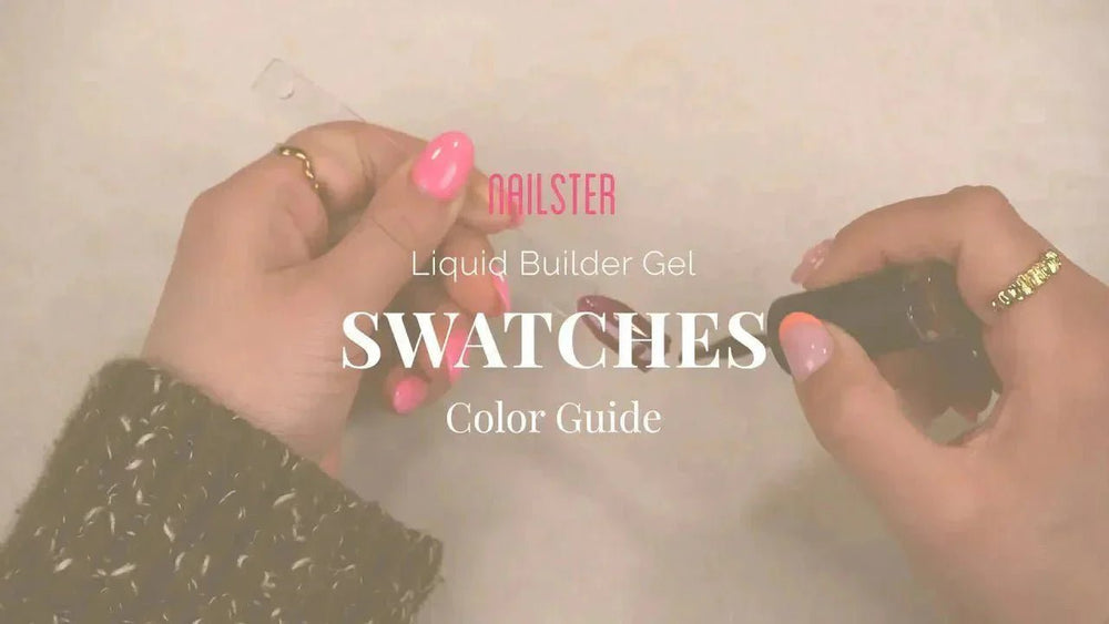 Liquid Builder Gel swatches