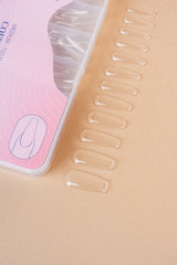 5 x Coffin/Ballerina Medium Clear Tipit