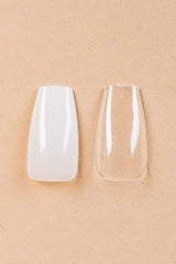 5 x Coffin/Ballerina Medium Clear Tipit
